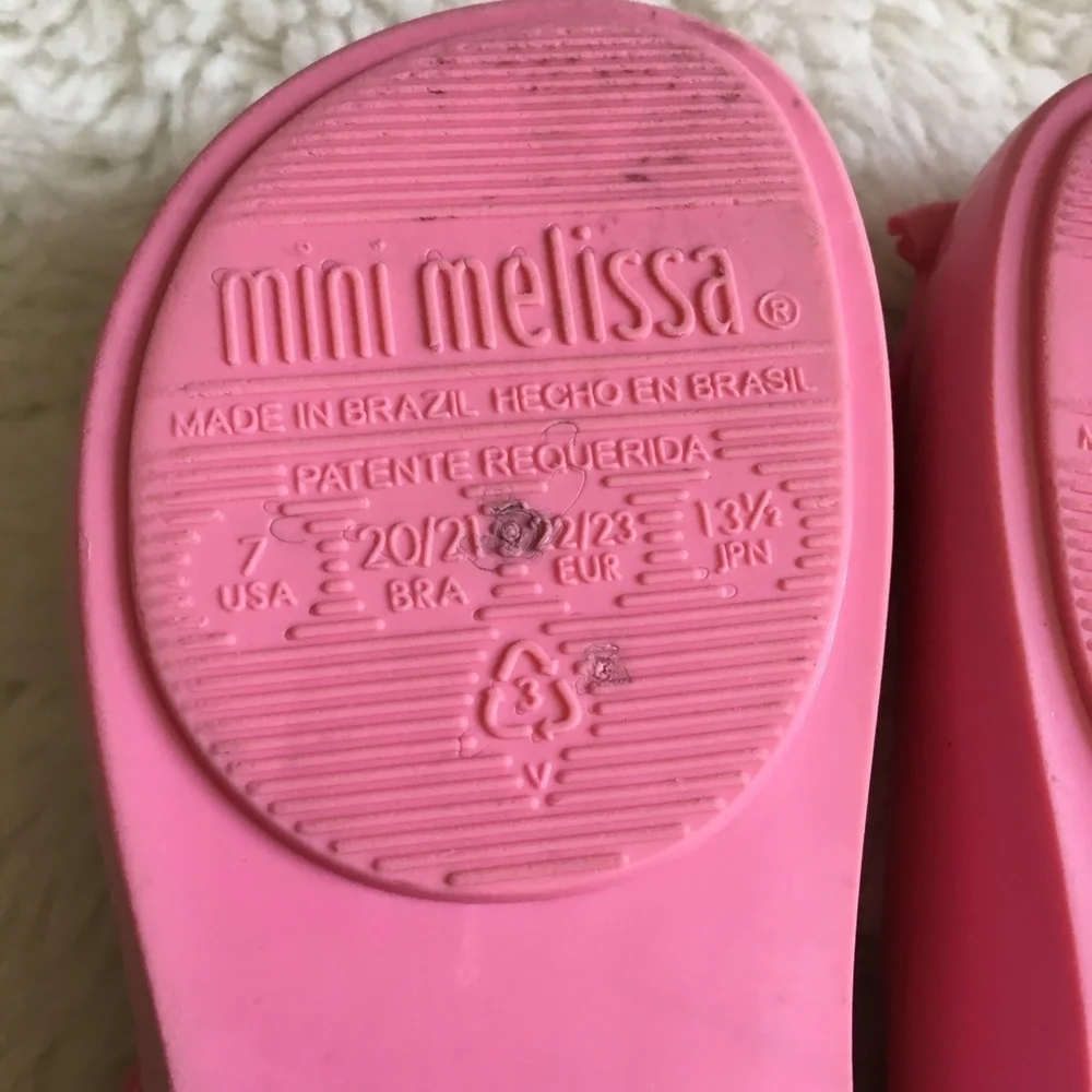 Mini Melissa Pink Cat Girls Shoes Size 7